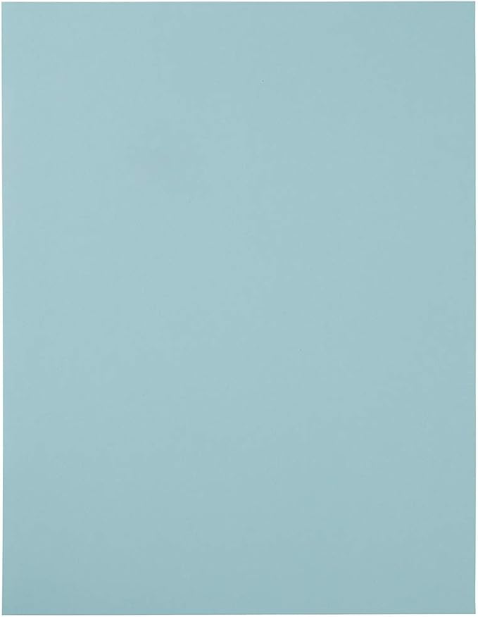 JAM PAPER Full Sheet Shipping Labels - Printable Sticker Paper - 8 1/2 x 11 - Baby Blue - 10 Full Pages/Pack