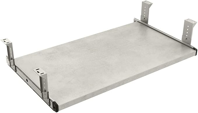 FRMSAET Furniture Accessories Office Product Suits Hardware 20/24/30 inches Keyboard Drawer Tray Wood Holder Under Desk Adjustable Height Platform(24 inches, Gray Rock)