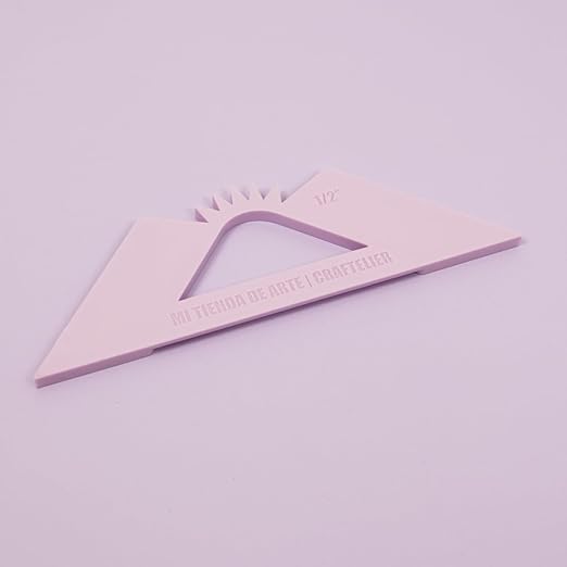 Craftelier - Set of 2 Squares for Rounded Corners Binding | Perfect Tool for Binding Planners, Binders or Albums | Two Sizes 1/4“ and 1/2” - Color Purple