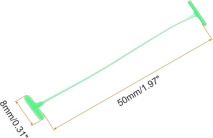 MECCANIXITY Standard Tagging Fasteners,Plastic Regular,Standard Label Gun Price Tagging Barbs for Garment Price Tag Label Tagging Barbs 50mm/2 Inch,Pack of 1000 Light Green