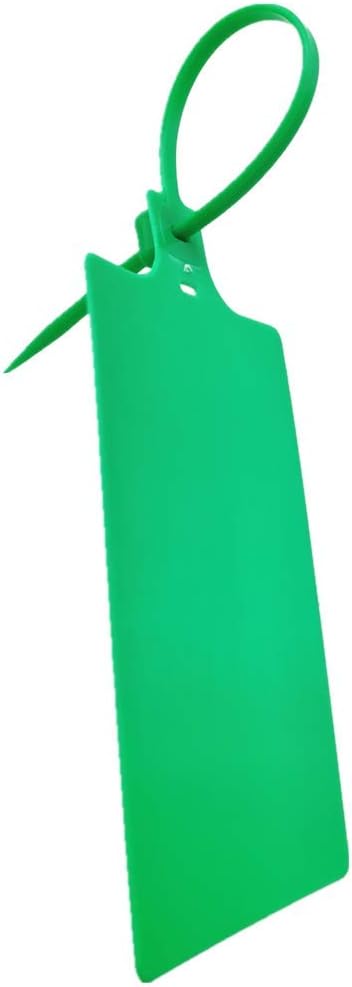 Plastic Seals Shipping Tags Logistics Use Big Sign Tie Large Label Tie, 255mm Total Length, Package of 100pcs (Green)