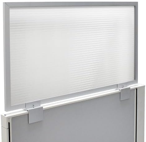 OBEX Screen Extender Polycarbonate Desk Privacy Panel & Divider for Office Cubicle, 18" x 66", Translucent