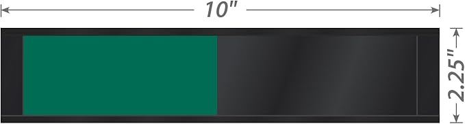 SmartSign Blank Slider Sign (Red/Green), 2.25" x 10", 60 mil Plastic Plate in Aluminum Frame with Foam Adhesive Backing, Privacy Slide Door Indicator - for Office, Workplace, Conference Room, USA-Made