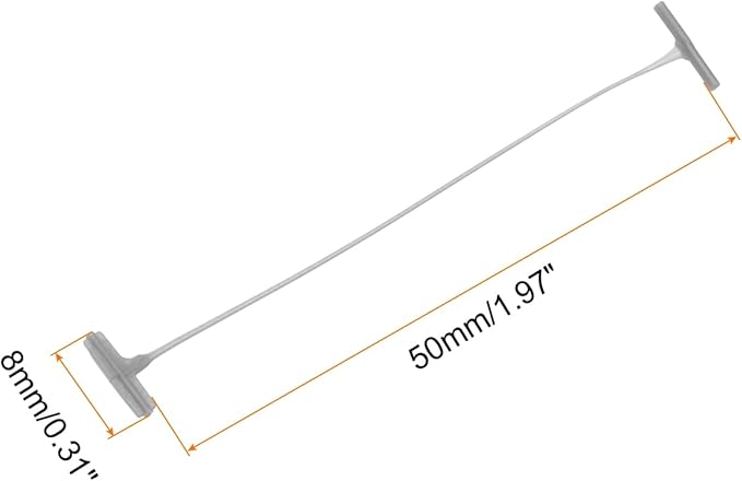 MECCANIXITY Standard Tagging Fasteners,Plastic Regular,Standard Label Gun Price Tagging Barbs for Garment Price Tag Label Tagging Barbs 50mm/2 Inch,Pack of 1000 Gray