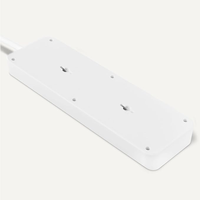 Amazon Basics Surge Protector Power Strip, 12-Outlet, 4000 Joules, 8ft Extension Cord, Rectangle, for Home, Office, Gaming Room, White