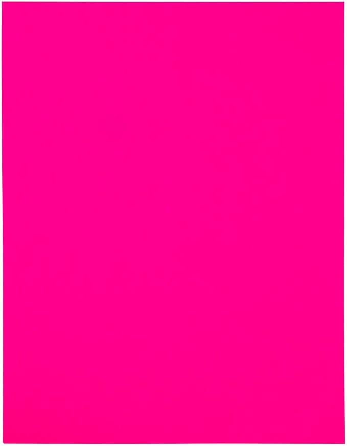 JAM PAPER Full Sheet Shipping Labels - Printable Sticker Paper - 8 1/2 x 11 - Neon Pink - 10 Full Pages/Pack
