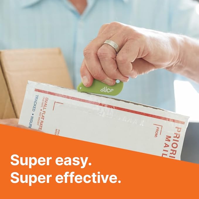 Slice Micro Ceramic Blade, Safety Cutter, Finger Friendly, Cuts Blister Packaging, Paper & Ideal for Outline Trims of Shapes or Coupons (Pack of 2)