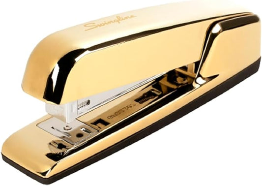 Swingline Stapler, 30 Sheet Capacity, 747 Business Stapler, Jam Free, Metal, Gold Chrome (74721)