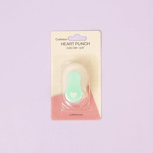 Craftelier - 3/8 Inch Heart Hole Punch with Lever Press | Hole Puncher for Paper Crafts | Heart Punch for Scrapbooking, DIY Cards & Journals | Hole Puncher for Paper & Cardstock.