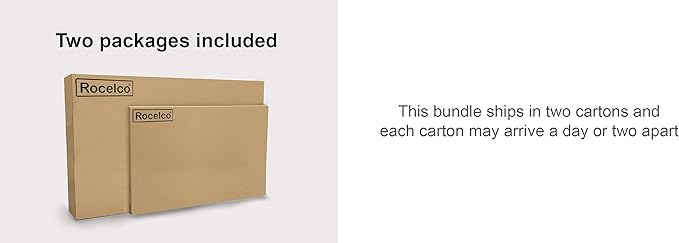 Rocelco 46" Height Adjustable Standing Desk Converter with AC USB Charger and Anti Fatigue Floor Mat - Sit Stand Up Triple Screen Riser Workstation - Keyboard Tray - Black (R DADRB-46-ACUSB-MAFM)