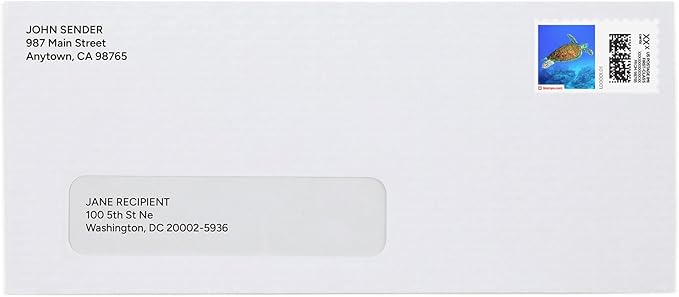 Hawksbill Turtle NetStamps 1200-Pack (50 Sheets) Printable Postage Labels (Stamps.com Subscription Required) - Print Approved Postage - Inkjet & Laser Printers - Business, Personal, Home