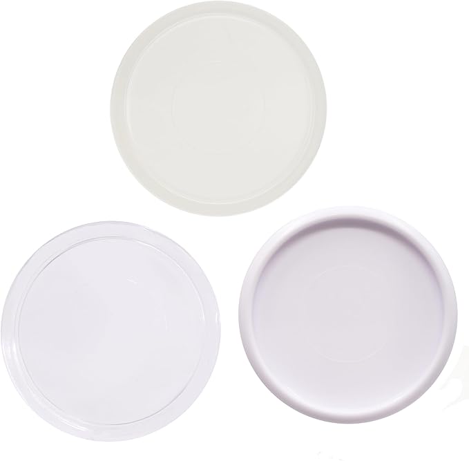 100pcs Discbound Notebook Discs DIY Planner Accessories fits for Tul,Levenger,Arc,Happy Planner,Talia(Super Clear White Clear Mixed,0.94inch/24mm)