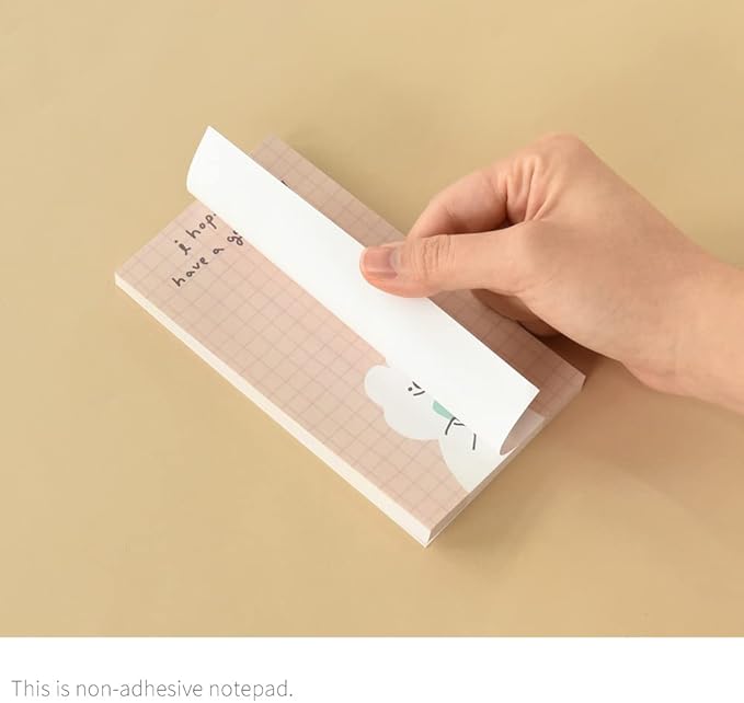 Monolike Memopad Storytown Afternoon B SET - 4 Packs, 4 Different Designs, 80 Sheets Per Pad, Total 320 Sheets, Note pads, Writing pads, 80x148mm