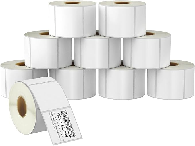 BETCKEY - 2.25" x 2" (57 mm x 51 mm) UPC Barcode & Address Labels Compatible with Zebra & Rollo Label Printer,Premium Adhesive & Perforated [10 Rolls, 7000 Labels]
