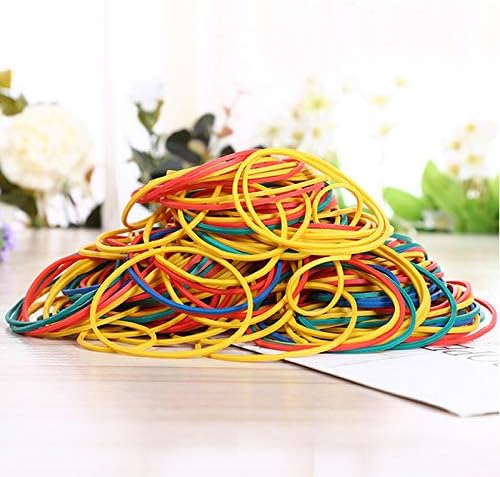 AMUU Rubber Bands 500pcs size 19#19 rubber band Multicolor Small Rubber Bands for Office School Home Elastic Hair Band Colors 50mm
