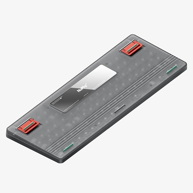 nuphy Air96 V2 Wireless Mechanical Keyboard,100 Keys RGB Backlit Keyboard,Supports Bluetooth 5.1,2.4G and Wired Connection,for PC/Laptop/Windows/Mac -Grey Gateron Red Switch