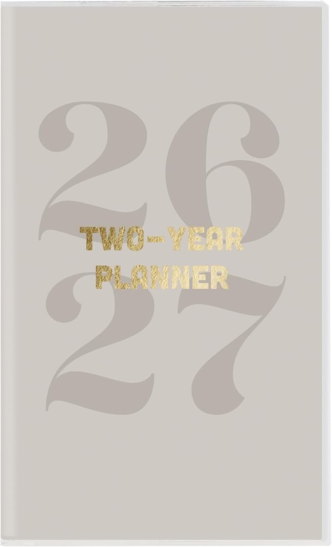 Graphique 2 Year Pocket Planner | 29 Month Organizer, Aug. 2025 – Dec. 2027 | Monthly Calendar & Notes Spreads | Marked Holidays | Typographic | 3.75” x 6"