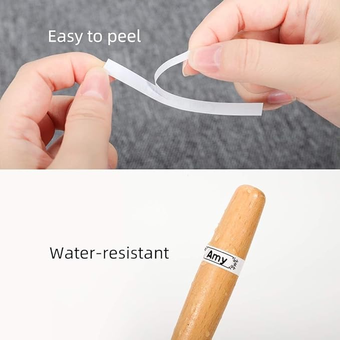 Label KINGDOM TZe-211 6mm Label Tape Replacement for Brother TZe211 TZ Tape 6mm 0.23 Laminated White 1/4 Inch Compatible with Brother P Touch Label Maker Tape PT-H110 PT-D210 PT-D220 PT-D400, 4-Pack