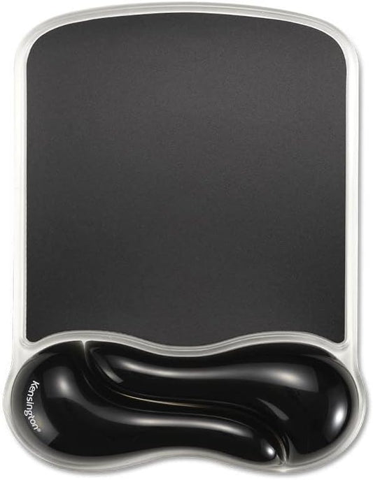 Kensington Duo Gel Wave Mouse Pad & Wrist Rest - Black,Medium (K62413WW)