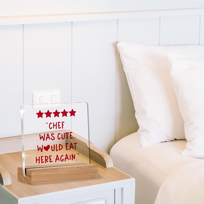 Funny Chef Gifts for Women Men, Cute Kitchen Gifts for Chef, Would Eat Here Again Home Kitchen Decorative Signs Plaque for Desk