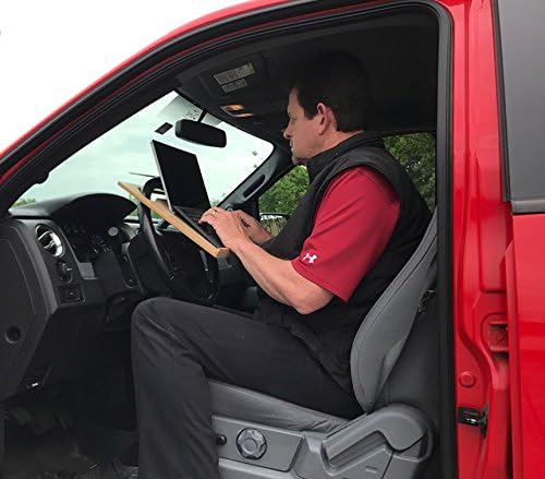 Executive Size (18 1/2" x 14 1/2") Car Table – E-book & Notepad Vehicle Desk - Mobile Office - Steering Wheel Mountable Desk - Portable Automobile Desk For Laptop Computer/iPad - Car Tray