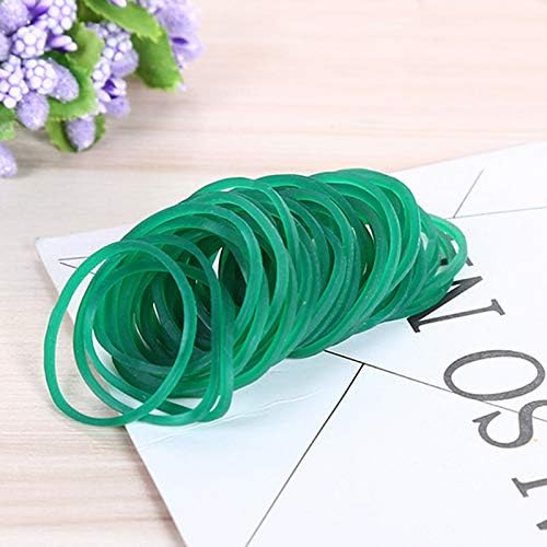 AMUU Rubber Bands 500pcs Green size 10 Small Rubber Bands rubber band for Office School Home Strong Elastic Band Loop Office Supplies Flatten size approximately 1.58 inches