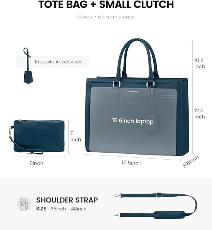 LOVEVOOK Laptop Tote Bag for Women, Office Work Bag Briefcase fit for 15.6 inch Laptop, Large Capacity Teacher Bag Handbag