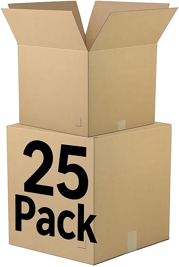 The Boxery 10"x6"x4" Brown/Kraft Corrugated Cardboard Shipping Boxes 25-Pack | Mailing, Packing, Moving & Storage for Business/Home – Durable - Eco-Friendly, Recyclable - Made in the USA