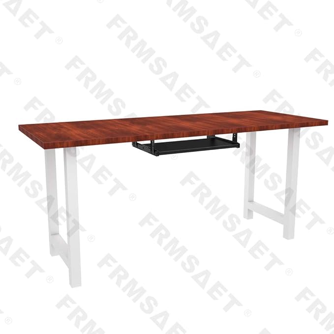 FRMSAET Furniture Accessories Office Product Suits Hardware 20/24/30 inches Keyboard Drawer Tray Wood Holder Under Desk Adjustable Height Platform. (20 inches, Black)