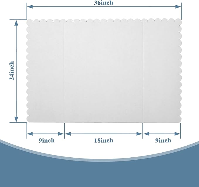 24 Pcs Foldable Presentation Boards,24x36 Inch Tri-Fold Poster Display Boards with A4 Colored Cardboard for Business Exhibits,School Projects and Photo Displays