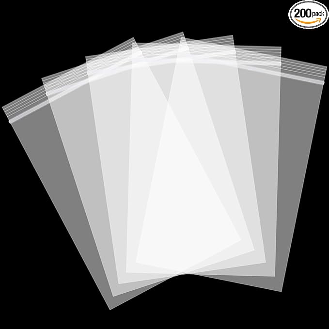 Plastic Bags, 200pcs 4 x 6 inch 2 mil Thick, Zip Bags, Clear Jewelry Bag, Baggies with Resealable Zip Bag for Small BusinessDaily Vitamin, Jewelry, Candy
