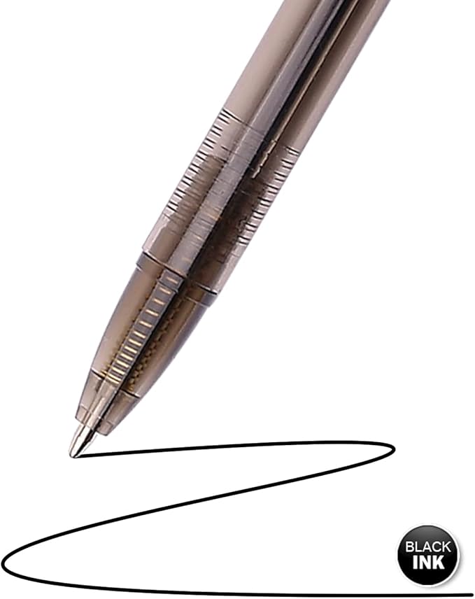 Black Pens Bulk, Box of 60 Pack Black Ink Pens Ballpoint Smooth Writing Pens No Smudge, Retractable Ball Point Pens Medium Point, Click Server Pens for Waitress, School Office Supplies