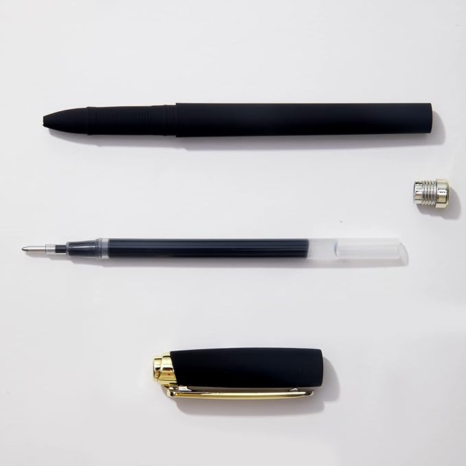 Black Ink Gel Pens, 1.0 mm Bold Point Pens,With Large Ink Cartridge,12 Pack, (GP-3361)