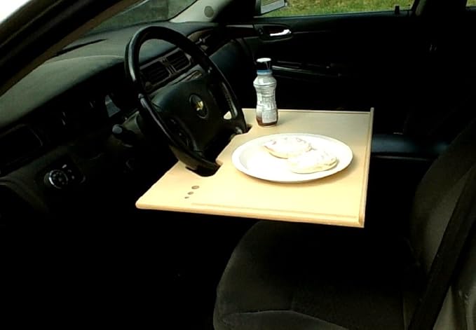 Contractor Size (23 1/2" x 16 1/2") C-Desk Works Best in Larger Vehicles - Very Big Writing Surface - Mobile Office - Steering Wheel Laptop Table - Automobile Desk - Multipurpose Workstation