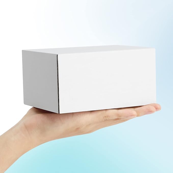 Shipping Boxes 6x4x3 inches Small Mailing Boxes 25 Pack White Cardboard Corrugated Box Mailers