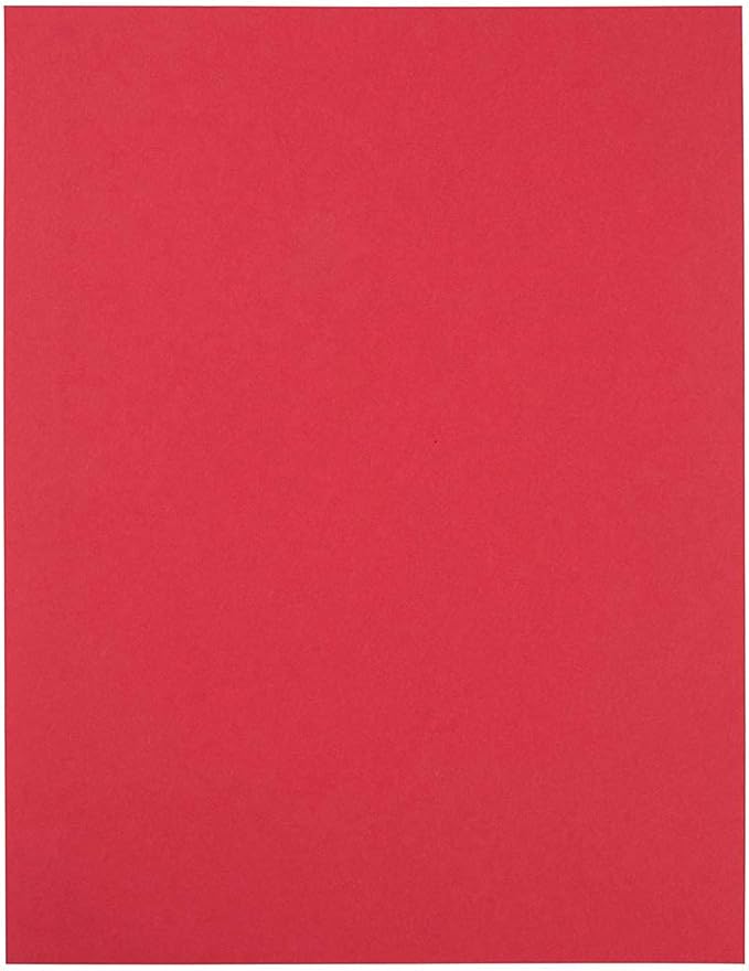 JAM PAPER Full Sheet Shipping Labels - Printable Sticker Paper - 8 1/2 x 11 - Red - 10 Full Pages/Pack