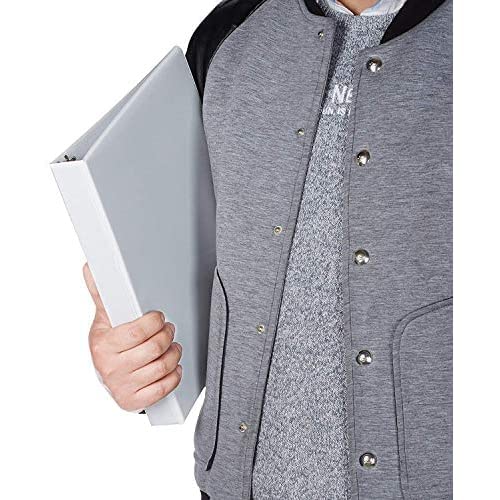 Amazon Basics 3 Ring Binder with Durable 1 Inch D-Ring and Clear Overlay for Storage and Organization, Pack of 4, White