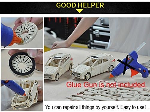 TRENDBOX Pack of 10 Crystal Yellow 7mmx270mm - Hot Melt Glue Sticks Strips Melting Adhesive for Handmade Craft DIY Home Office Project Craftwork Fix & Repairs