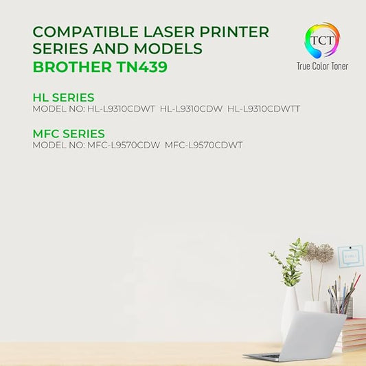 TCT TN439 Magenta Toner Cartridge - Compatible Replacement for Brother TN439 TN-439 TN439M Magenta Works with Brother HL-L8360CDW L8360CDWT MFC-L8900CDW L9570CDW Printers (9,000 Pages)