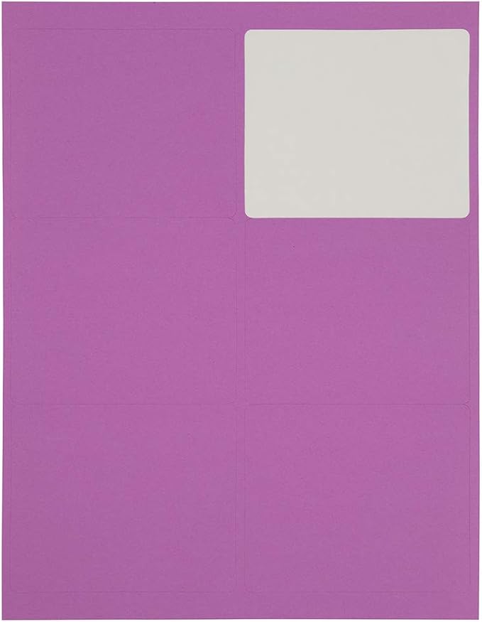 JAM PAPER Shipping Address Labels - Large - 3 1/3 x 4 - Violet Purple - 120/Pack
