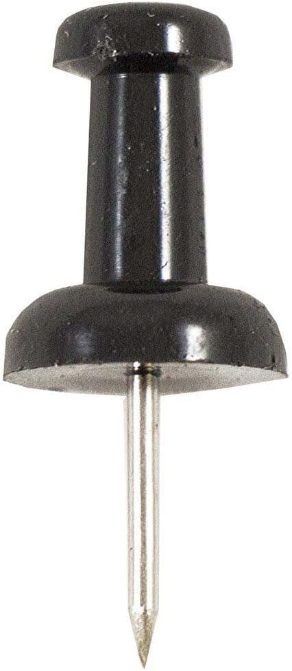 JAM PAPER Colorful Push Pins - Black Pushpins - 2 Packs of 100