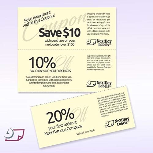 NextDayLabels - Pack of 500 Sheets, 8-1/2 x 11" Letter Size Perforated Paper (Canary, Perf @ 3-2/3" and 7-1/3")