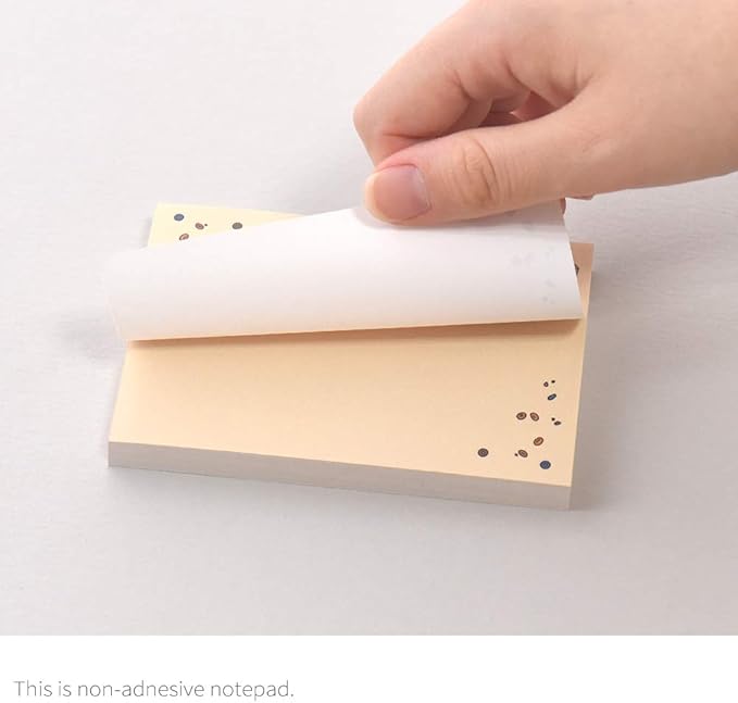 Monolike Memopad Memories design B SET - 4 Packs, 4 Different Designs, 100 Sheets Per Pad, Total 400 Sheets, Note pads, Writing pads, 3.15 x 4.17 Inches