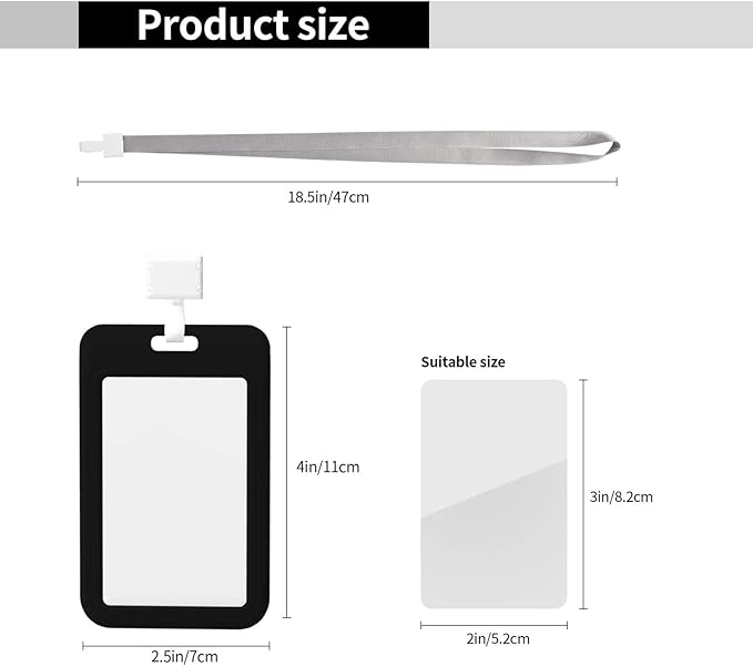 Custom Id Badge Holder Customizable Personalized Id Card with Photo Logo for Employee Work Office Staff Name Tag