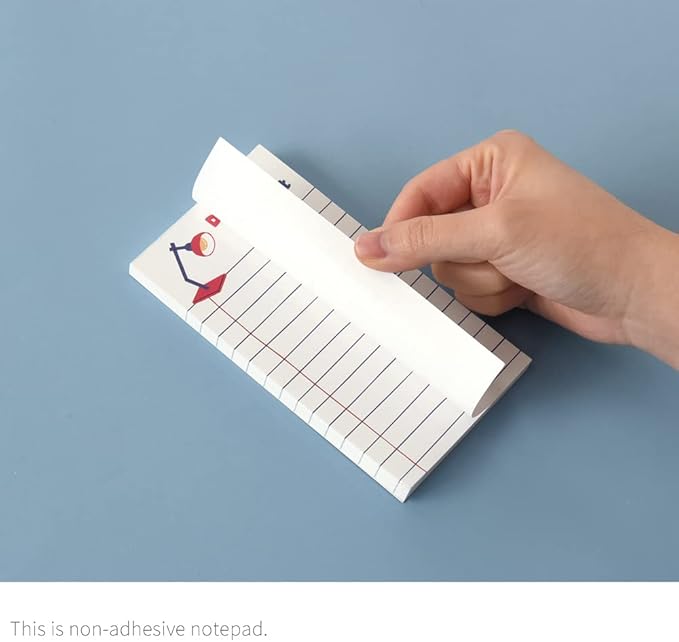 Monolike Memopad Ordinary days SET - 4 Packs, 4 Different Designs, 80 Sheets Per Pad, Total 320 Sheets, Note pads, Writing pads, 80x148mm