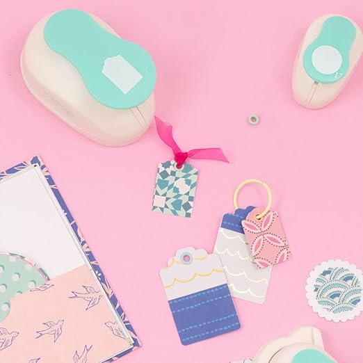 Craftelier - 2 Inch Circle Scallop Punch with Lever Press | Shape Hole Puncher for Paper Crafts | Scalloped Hole Punch for Scrapbooking, DIY Cards & Journals | Mini Hole Punch for Paper & Cardstock.