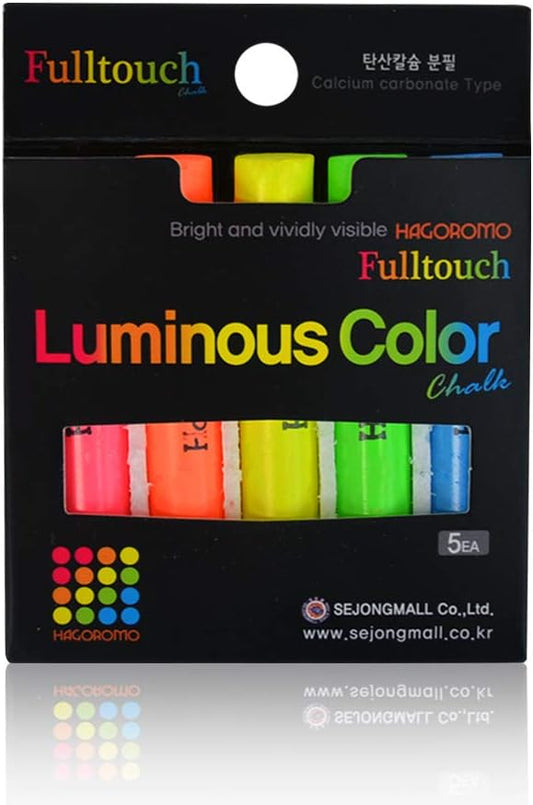 Hagoromo Fulltouch Luminous Chalk 1 Box [5 Color Mix/5 Pcs]