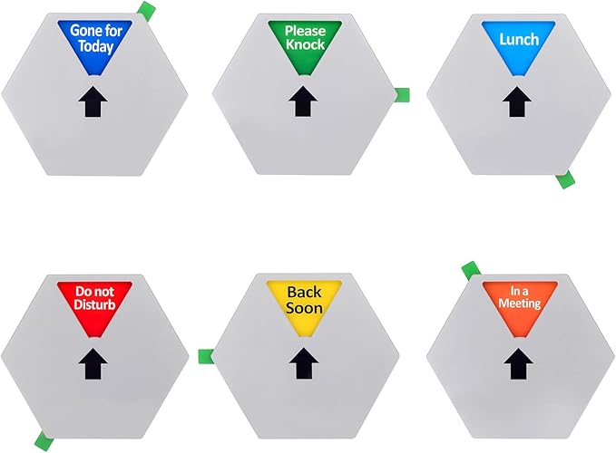 Kichwit Privacy Sign, Do Not Disturb Sign, Please Knock Sign, In a Meeting Sign, 5 Inches, Silver