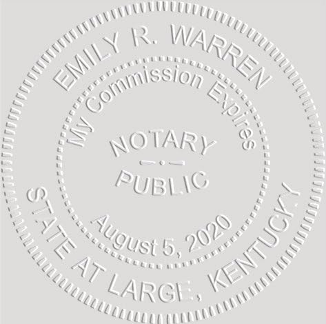 MaxMark Notary Seal Round Pink Embosser for Kentucky State - Includes Gold Burst Seal Labels (50 Count)