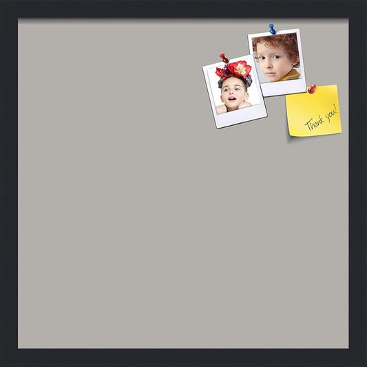 PinPix 18x18 Inch Cork Bulletin Board. This Decorative Framed Pin Board Comes with Dark Stone Design and a Satin Black Frame. Ideal for Home Office Decor or Message Board (PinPix-1808)